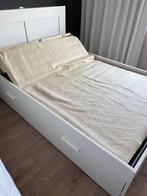 Brimnes bed, Ophalen, Gebruikt, Wit, 140 cm