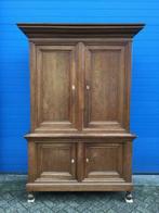 eiken kabinet of servieskast antiek 145x222 met 4 deurtjes, Antiek en Kunst