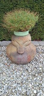 Vintage terracotta eendenbloempot, verweerde uitstraling, Enlèvement