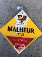 Deurbordje open/gesloten Malheur, Verzamelen, Ophalen of Verzenden, Nieuw, Reclamebord, Plaat of Schild, Overige merken