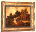 Antieke schilderij Olie op paneel, Antiek en Kunst, Ophalen of Verzenden