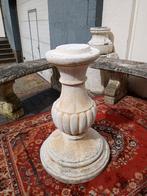 2 tuintafels rond beton + 2 bankjes., Ophalen