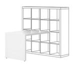 Bureau Kallax wit + Kast Kallax Zwart 4x4 (IKEA), Huis en Inrichting, Bureaus, Ophalen, Gebruikt, Bureau