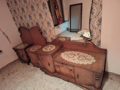 Antieke Slaapkamer kast 4 delig, Antiek en Kunst, Antiek | Meubels | Bedden, Ophalen
