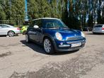 Mini 1.6 benzine van 2004 met 156000km airco half leder, Auto's, Mini, Zwart, Blauw, Leder, Bedrijf
