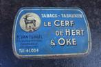 Het hertje van Hert & Oke oude kleine lege tabaksdoos, Ophalen, Gebruikt, Tabaksdoos of Verpakking
