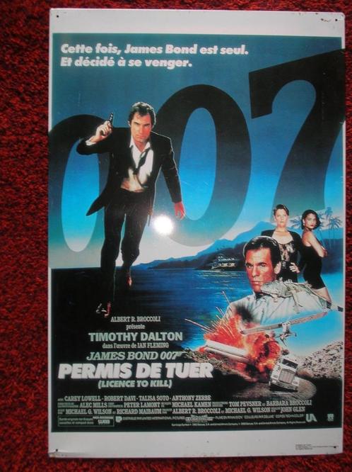 Affichette ciné " métallique " JAMES BOND ", Collections, Posters & Affiches, Comme neuf, Enlèvement ou Envoi