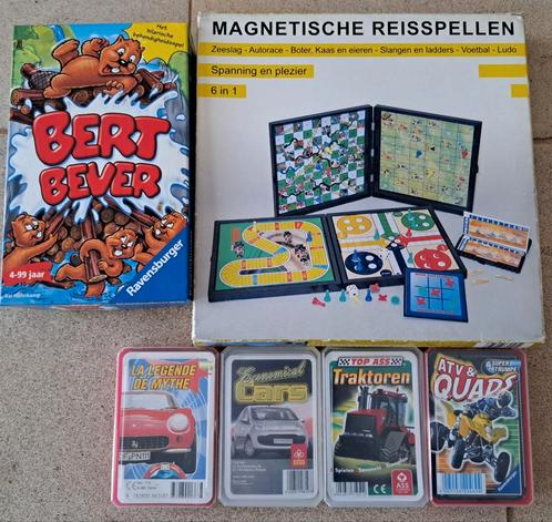 6 Reisspellen met o.a. Bert Bever, kwartet,..., Hobby en Vrije tijd, Gezelschapsspellen | Kaartspellen, Zo goed als nieuw, Een of twee spelers