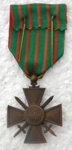 Medaille, Franse Croix de Guerre,  1914-16 Versie WOI, Ophalen of Verzenden, Landmacht, Lintje, Medaille of Wings