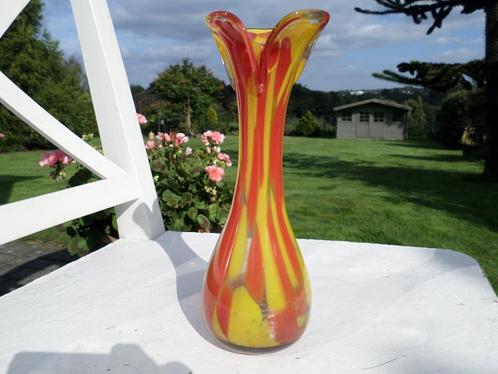 Vintage soliflora-vaas in veelkleurig glas, Antiek en Kunst, Antiek | Vazen, Ophalen of Verzenden