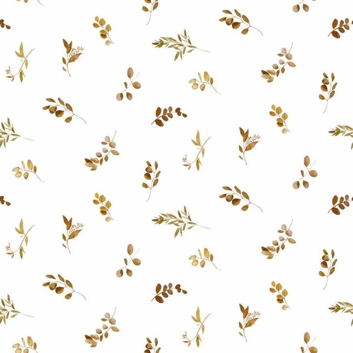 Jersey stof digital eucalyptus white/brique, Hobby en Vrije tijd, Stoffen en Lappen, Nieuw, Katoen, 120 cm of meer, 200 cm of meer