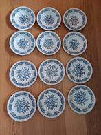 Servies blauwe bloemen print vintage borden, Antiek en Kunst, Ophalen of Verzenden