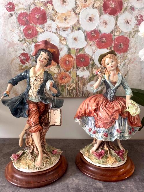 Paar beeldjes in rococostijl, Antiek en Kunst, Kunst | Beelden en Houtsnijwerken, Ophalen