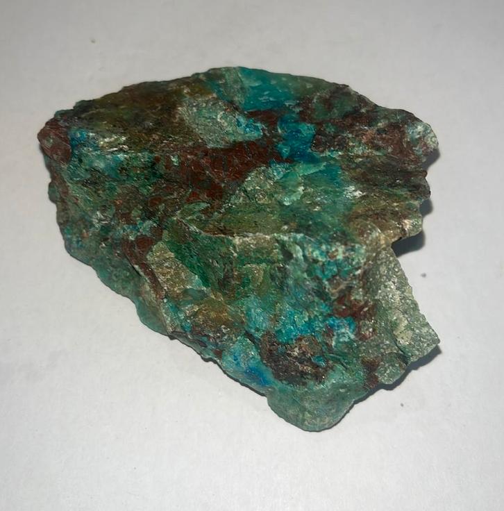 Ruwe Chrysocolla - 246gram - 100mm x 73mm x 37mm, Verzamelen, Mineralen en Fossielen, Mineraal, Ophalen of Verzenden