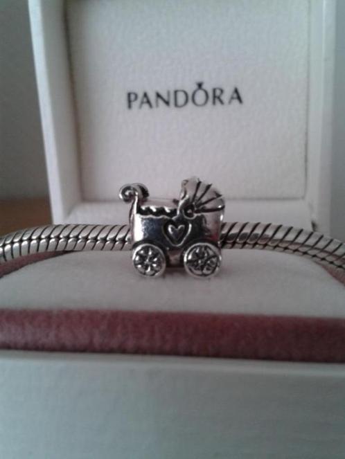 Pandora bedel kinderwagen, Handtassen en Accessoires, Bedels, Pandora, Zilver, 1 bedel, Ophalen of Verzenden