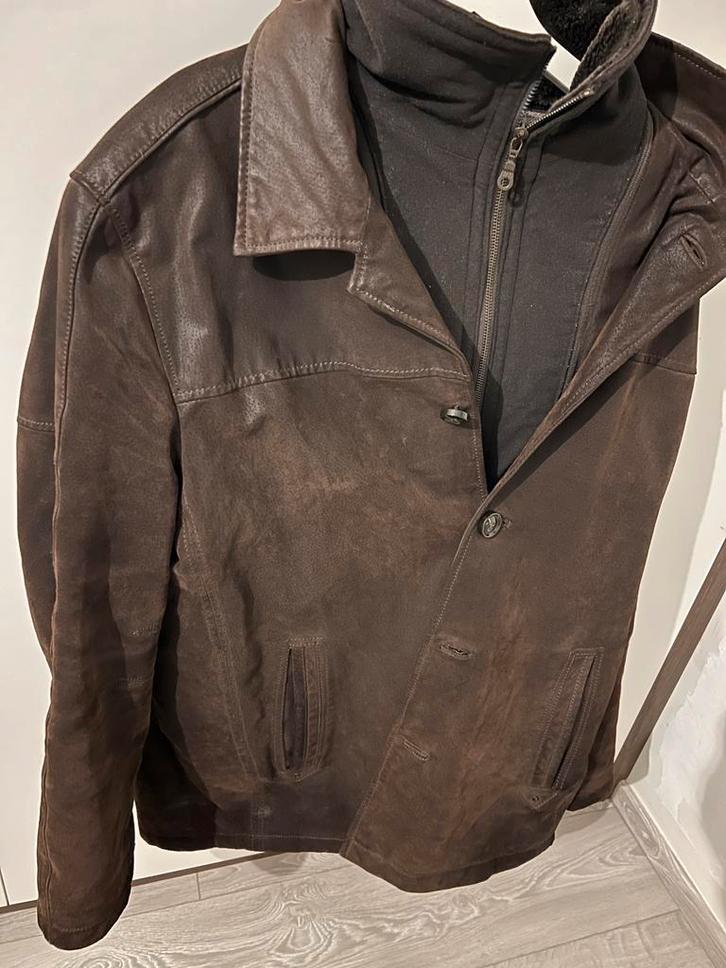 TK: Leder jas Donar maat 58. Topstaat. Met tussenstuk, Kleding | Heren, Jassen | Winter, Zo goed als nieuw, Maat 56/58 (XL), Ophalen of Verzenden
