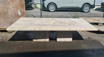 grande table basse en pierre blanche, Enlèvement, Utilisé
