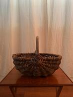 Antieke mand van rotan/rieten en hout, Ophalen of Verzenden