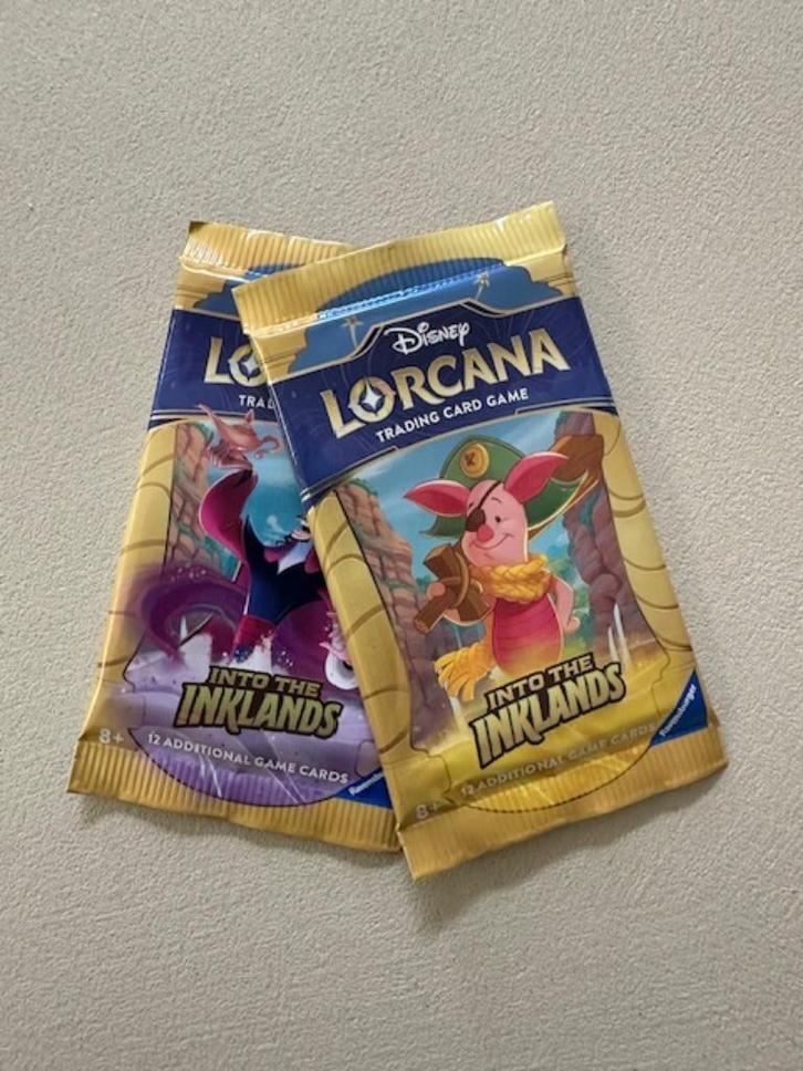 2x Disney Lorcana TCG: Into the Inklands Booster - Engels, Hobby en Vrije tijd, Verzamelkaartspellen | Overige, Nieuw, Booster
