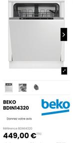 Lave-vaisselle intégrable BEKO NEUF emballé, Electroménager, Enlèvement, Neuf