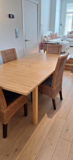 Eettafel massief hout, Huis en Inrichting, Ophalen, Zo goed als nieuw