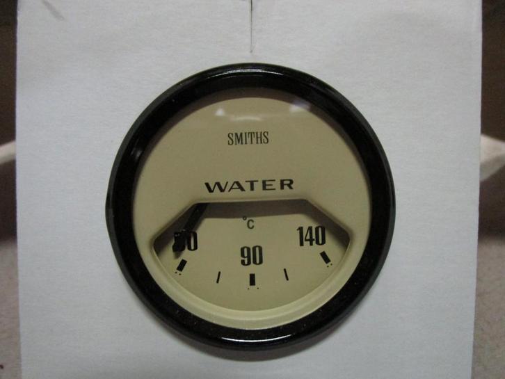 temperatuurmeter SMITHS magnolia -zwarte rand Klassieke Mini, Auto-onderdelen, Dashboard en Schakelaars, Mini, Rover, Austin, Nieuw