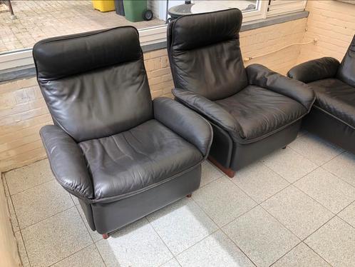 de Sede DS49 salon: driezit, 2 x eenzit, Huis en Inrichting, Zetels | Complete zithoeken, Gebruikt, Hout, Leer, Ophalen