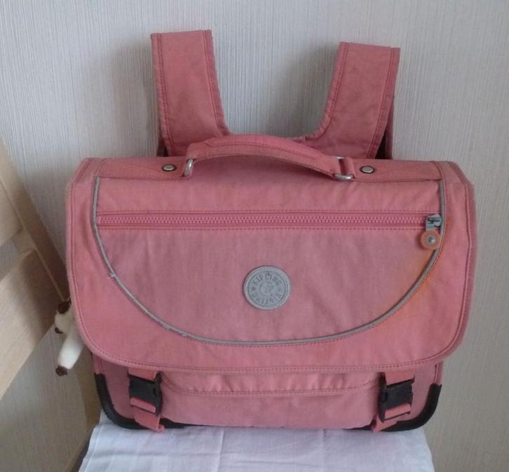 Kipling roze boekentas 6 tot 12 jaar oud + aap (140€ winkel), Handtassen en Accessoires, Tassen | Schooltassen, Gebruikt, Aktetas of Boekentas