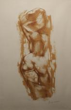 Georges Oudot (1928-2004): Ruggelings naakt (65 x 92 cm), Antiquités & Art, Art | Peinture | Classique, Enlèvement ou Envoi