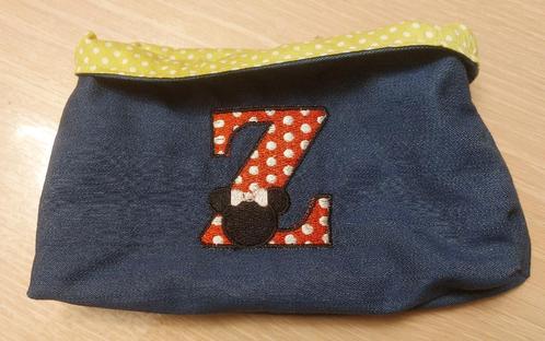 Pochette vide-poches en jeans avec la lettre Z et Minnie., Bijoux, Sacs & Beauté, Trousses de toilette, Neuf, Homme ou Femme, Vert