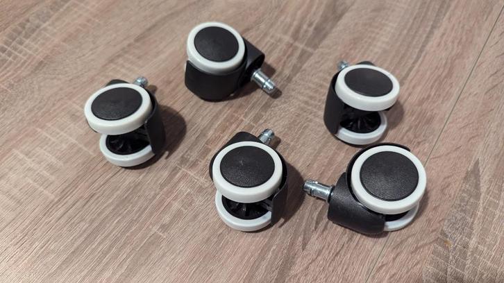 Wielen bureaustoel (5 stuks samen), Huis en Inrichting, Bureaustoelen, Zo goed als nieuw, Bureaustoel, Zwart, Ophalen of Verzenden