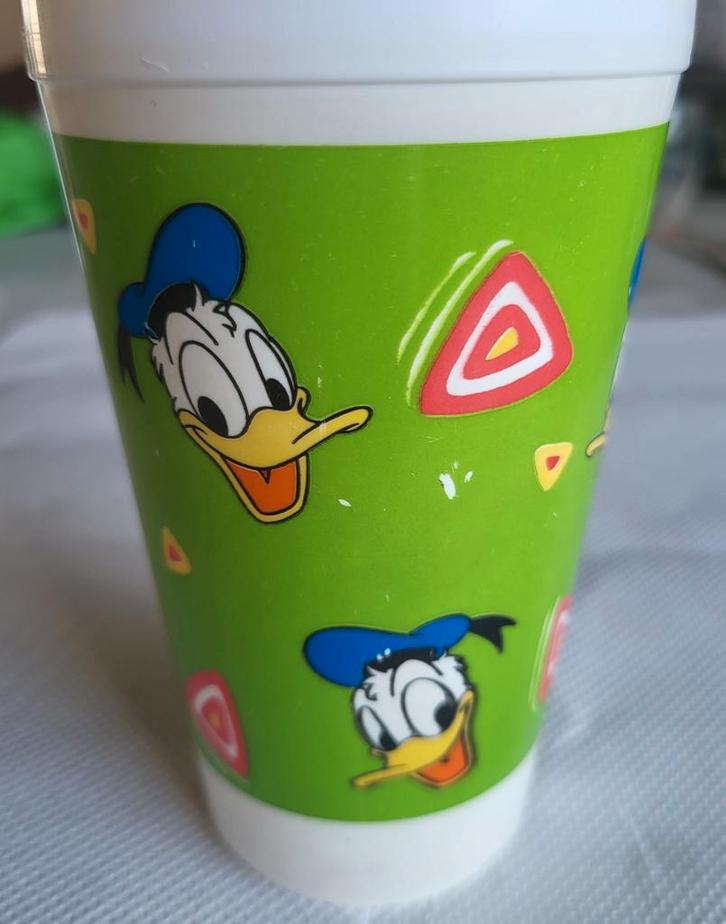 Disney vintage drinkbeker Donald Duck, Verzamelen, Stripfiguren, Zo goed als nieuw, Ophalen of Verzenden