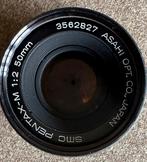 SMC Pentax-M 50mm f/2 (Japan) + Sigma case, Audio, Tv en Foto, Foto | Lenzen en Objectieven, Ophalen of Verzenden, Zo goed als nieuw