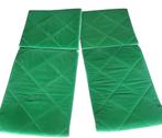 2 matrassen, kussens, stof fluweel, fluweel, kleur groen, Ophalen, Zo goed als nieuw, Groen, Rechthoekig