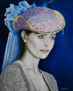 “Portret van een edelvrouw” Schilderij, Antiek en Kunst, Kunst | Schilderijen | Modern, Verzenden