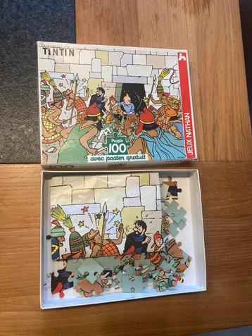 Tintin puzzle 100 pieces complet avec le poster beschikbaar voor biedingen