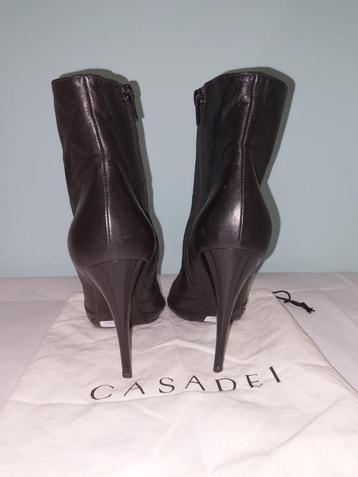 499C* CASADEI sexy boots zwart leer met hoge hakken (38) beschikbaar voor biedingen