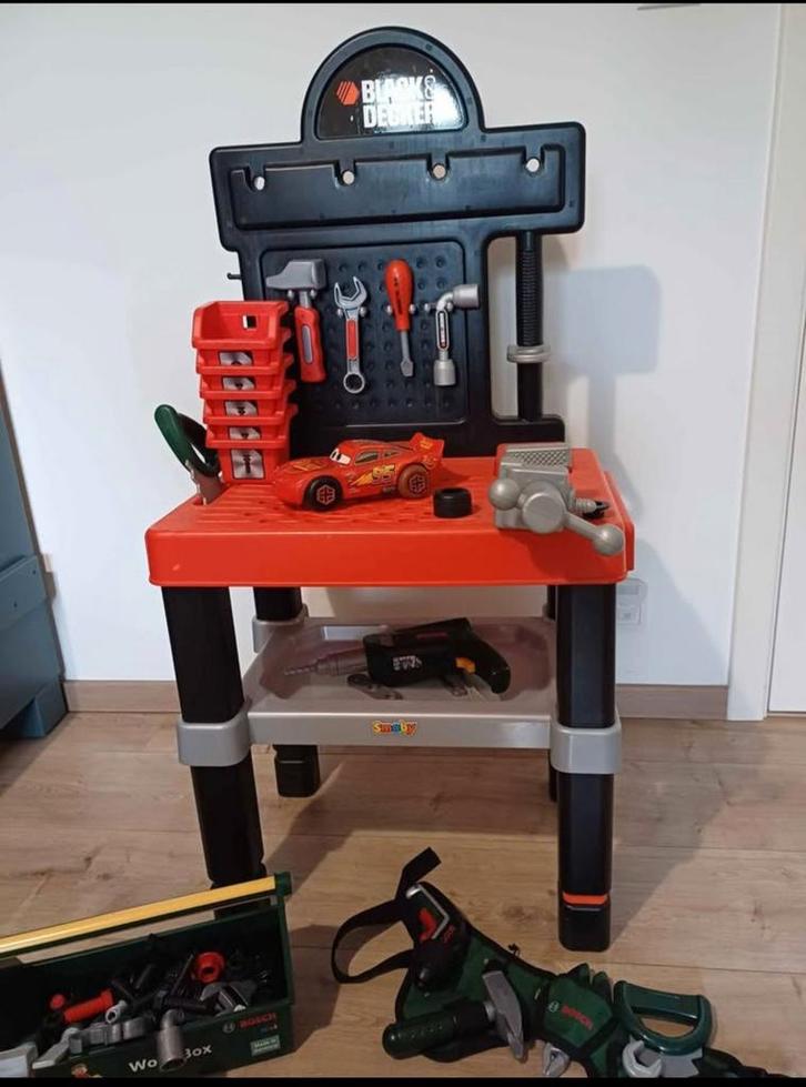 Black & Decker werkbank, Enfants & Bébés, Jouets | Tables de jeux, Comme neuf, Enlèvement