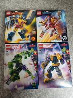 Lego Marvel 76202 + 76203 + 76241 + 76242 Mech Armor, Ophalen of Verzenden, Nieuw, Complete set, Lego