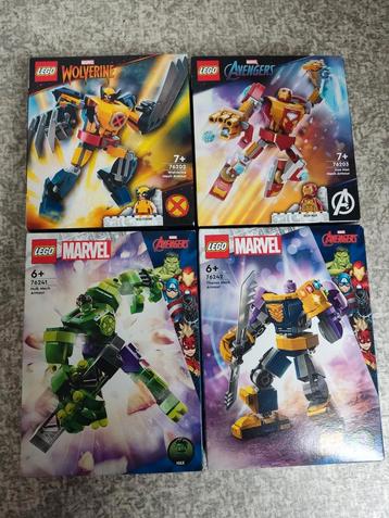 Armure mécanique Lego Marvel 76202 + 76203 + 76241 + 76242, Enlèvement ou Envoi, Neuf, Ensemble complet, Lego
