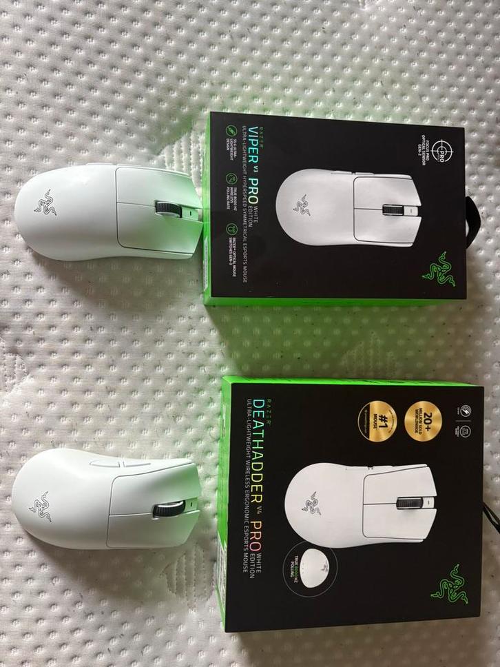 Razer viper v3 pro / razer deathadder v4 ideale gamingmuizen, Computers en Software, Muizen, Zo goed als nieuw, Ophalen