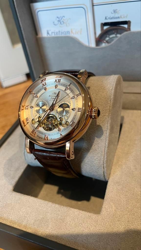 Kristian Kiel "Legend" automatic horloge, Handtassen en Accessoires, Horloges | Heren, Zo goed als nieuw, Ophalen