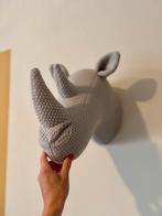 Wanddecoratie neushoorn grijs gehaakt., Kinderen en Baby's, Speelgoed | Knuffels en Pluche, Ophalen of Verzenden, Zo goed als nieuw