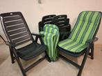 4 (lig-zit)tuinstoelen, merk Jardin, Tuin en Terras, Tuinstoelen, Ophalen, Gebruikt, Kunststof, Verstelbaar