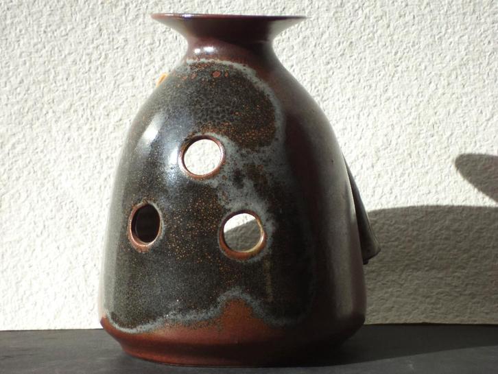 GB Andrew HILL RAKU ceramic Japan influenced candle holder, Antiek en Kunst, Antiek | Keramiek en Aardewerk, Ophalen of Verzenden