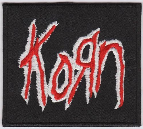 Korn stoffen opstrijk patch embleem #1, Collections, Musique, Artistes & Célébrités, Neuf, Vêtements, Envoi