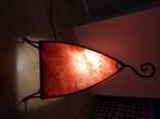 Tafellamp in oosterse stijl in leer, Huis en Inrichting, Lampen | Wandlampen, Overige materialen, Gebruikt, Ophalen of Verzenden