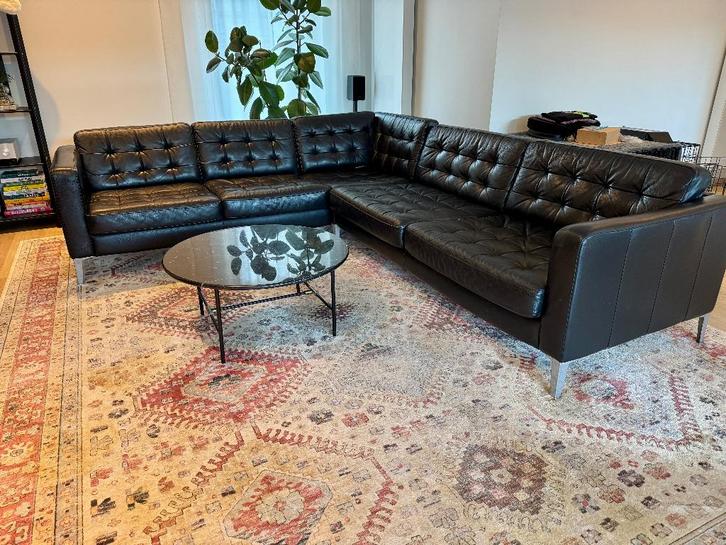 Canapé en cuir IKEA LANDSKRONA, Huis en Inrichting, Zetels | Zetels, Gebruikt, Hoekbank, Vierpersoons of meer, 250 tot 300 cm