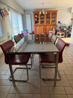 Tafel met stoelen, Huis en Inrichting, Ophalen, Zo goed als nieuw, Van ikea, 4 tot 6 stoelen