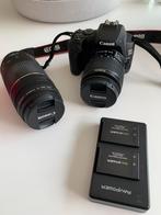 Canon EOS 250d met dubbele zoomlens, 3 batterijen, tas,…, Reflex miroir, Canon, Enlèvement ou Envoi, Neuf